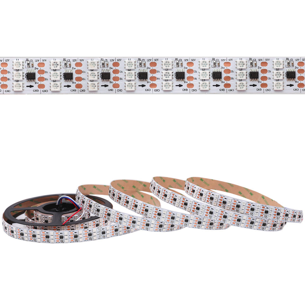 DC12V Triple Row WS2818 Breakpoint Resume High Density 16.4Ft 720LEDs Digital Addressable RGB LED Strip Light DC12V Triple Row WS2818 Breakpoint Resume High Density 16.4Ft 720LEDs Digital Addressable RGB LED Strip Light